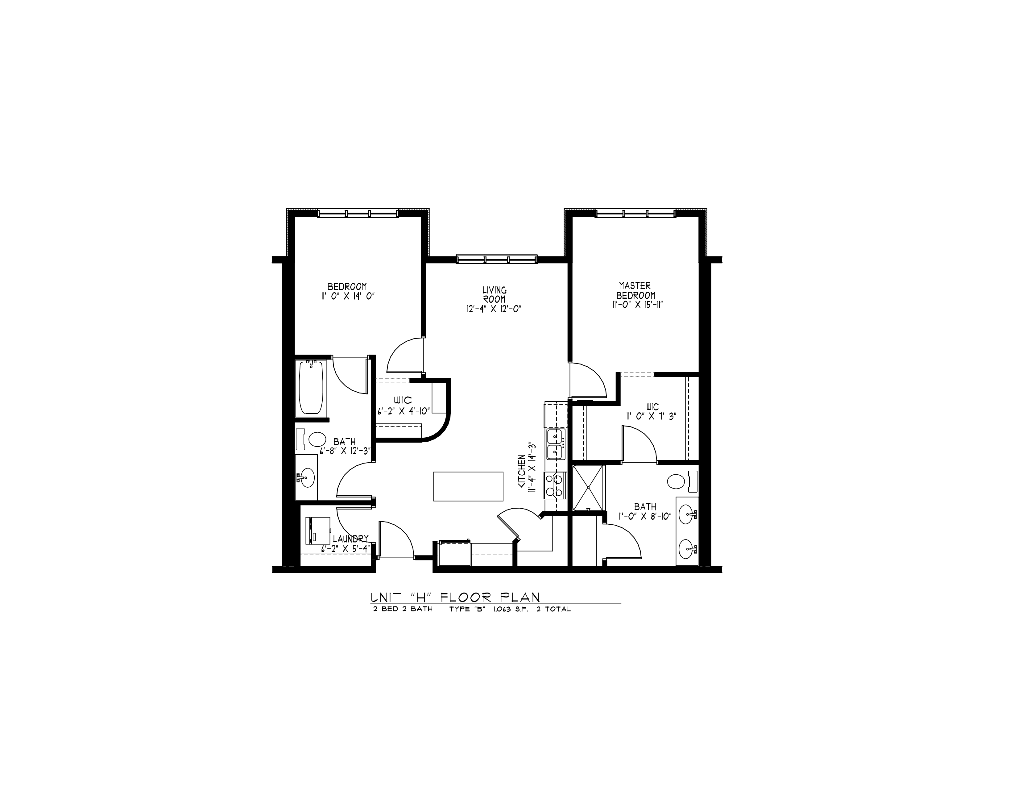 2 Bedroom Floor Plan 8